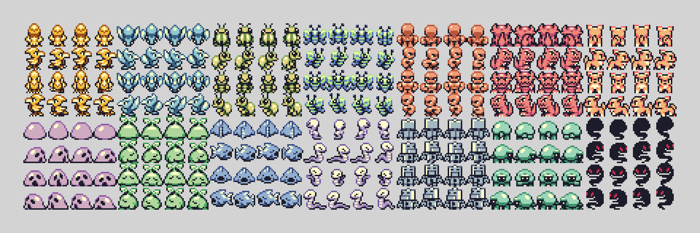 Evomorph overworld spritesheet
