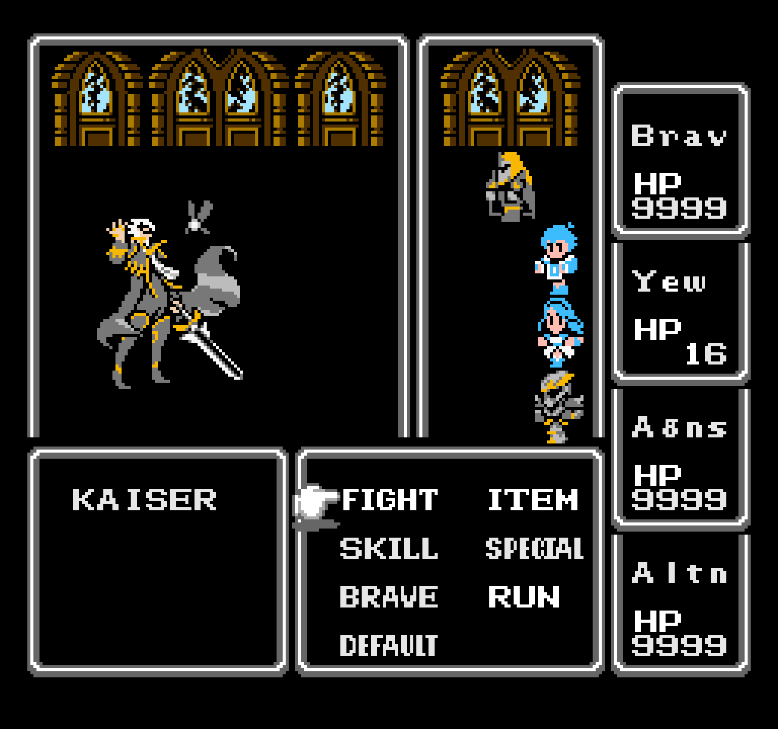 NES Bravely Second mockup