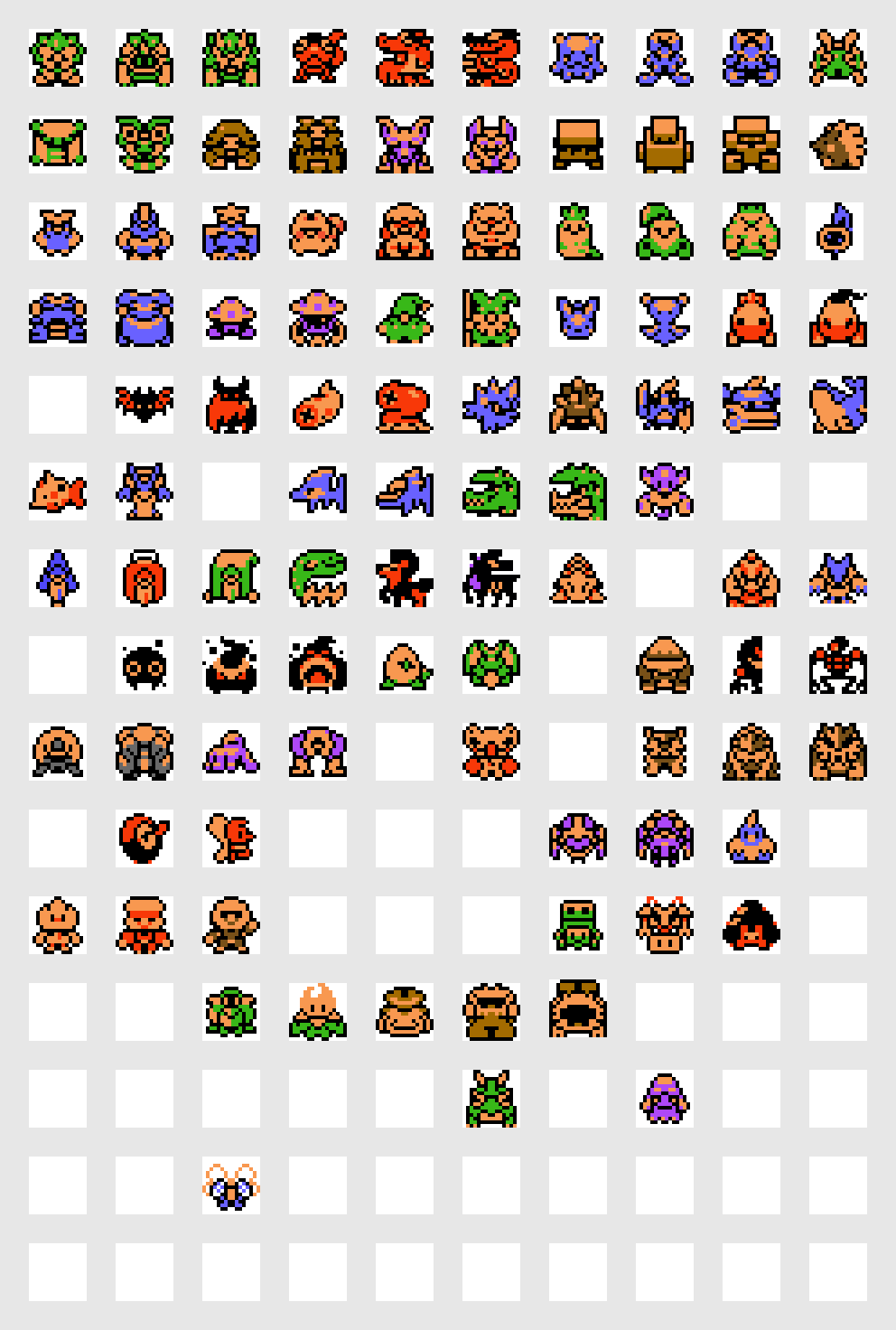 Pokemon menu sprites